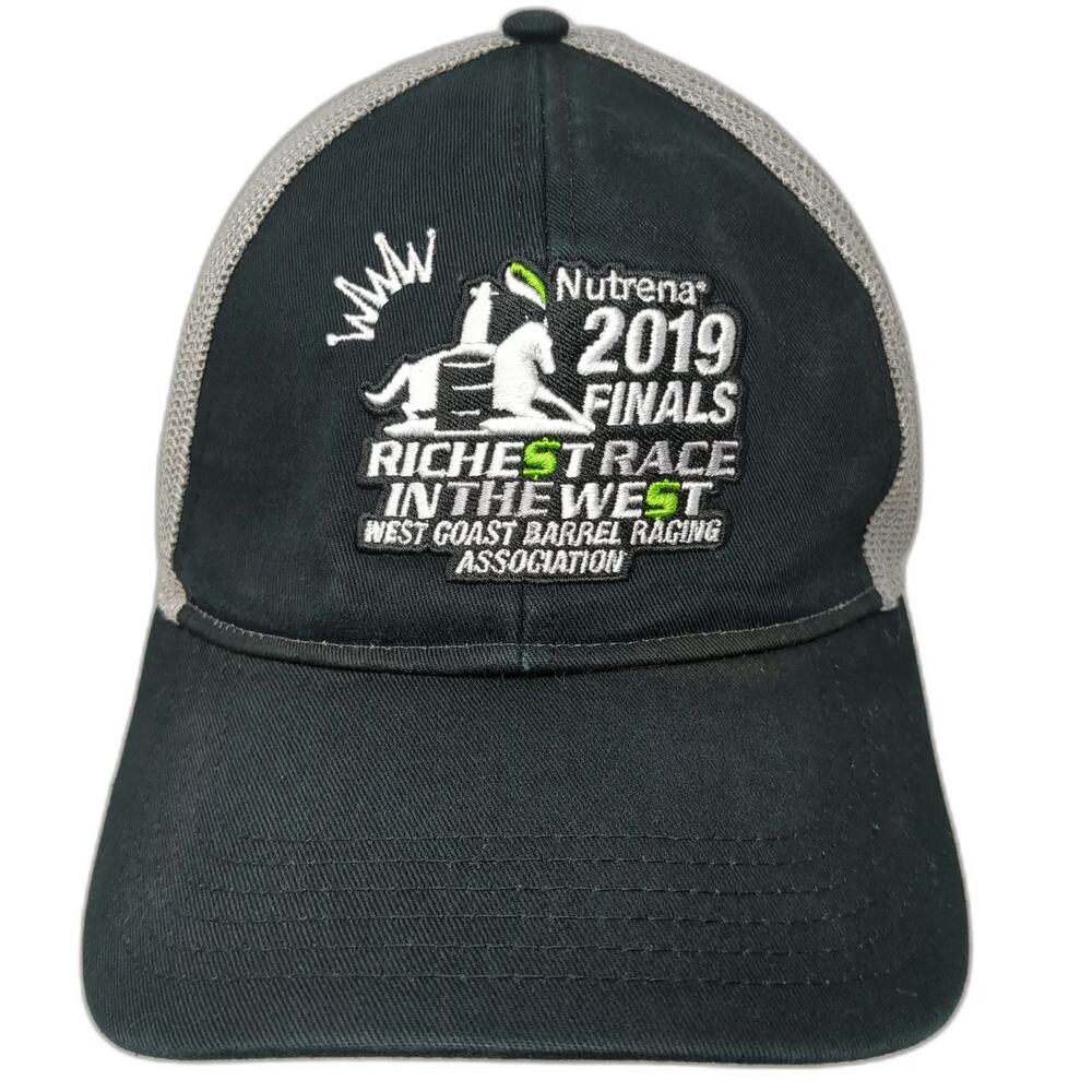 Otto Trucker Hat Black Gray One Size Mesh Snapback Barrel Racing Richest Race